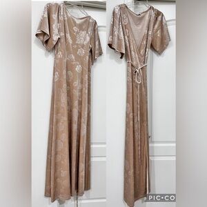 Baltic Born Matthews Embossed Velvet Maxi Dress